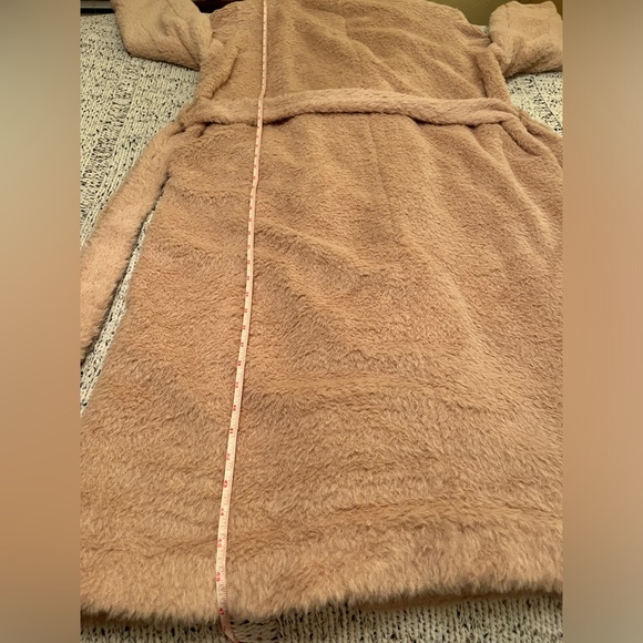 Free People Women’s Cuff It Faux Fur Teddy Long Coat Size L, Dusty Pink, NWT - Picture 9 of 12